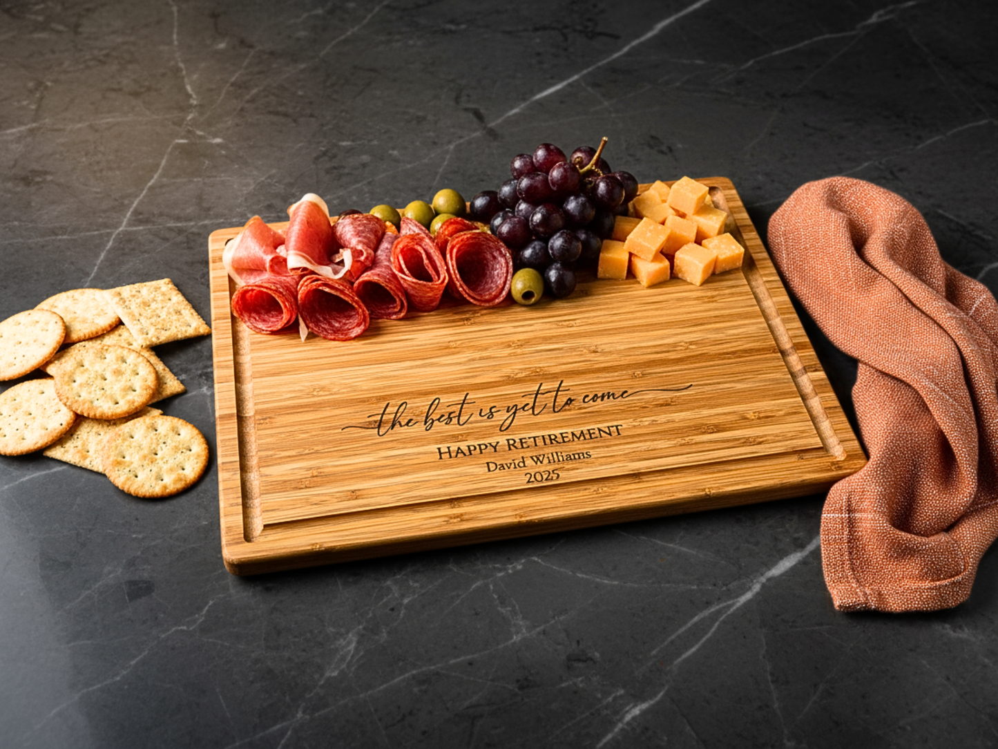 Personalized Retirement Gift Bamboo Board