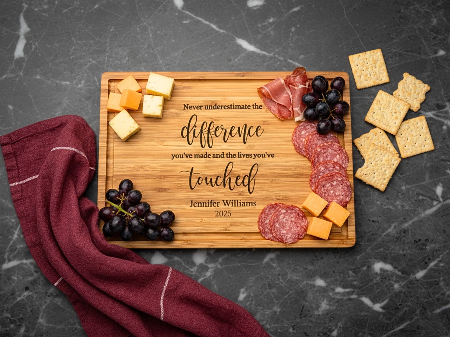 Personalized Retirement Gift Bamboo Board