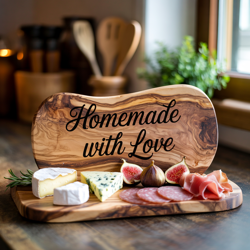 Personalized Olive Wood Coasters