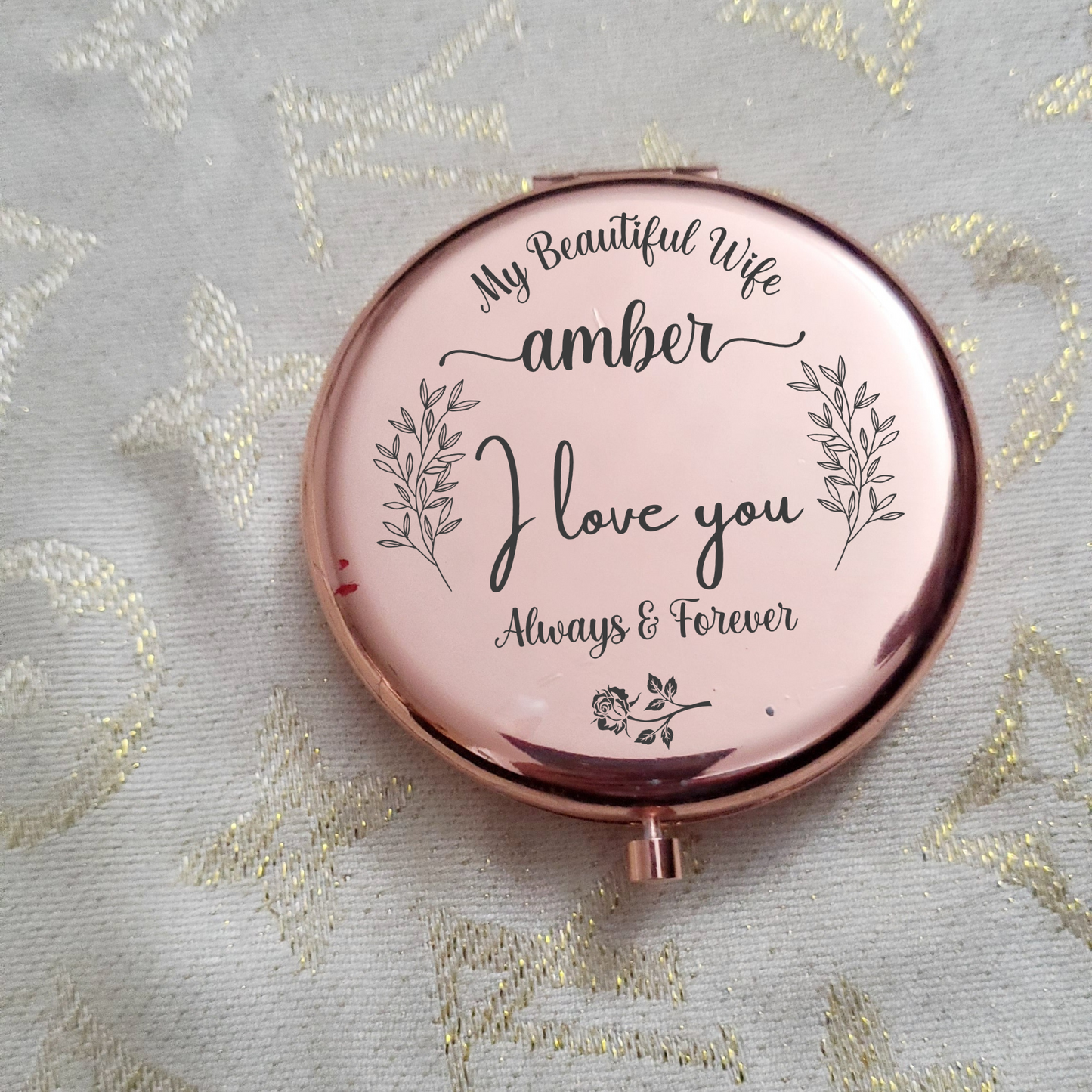 Personalized Pocket Makeup Mirror